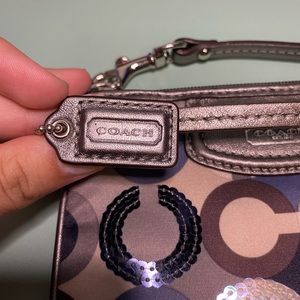 coach wristlet with cool tones along with sequence